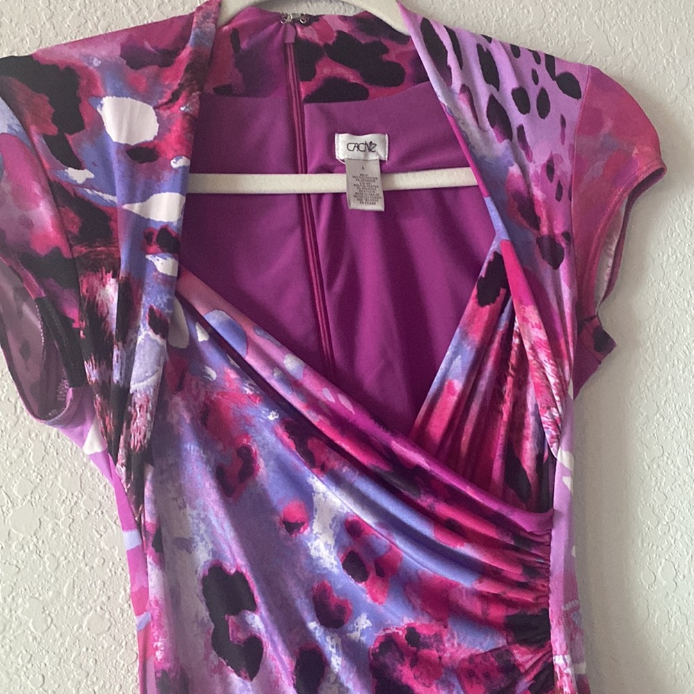 Vintage Cache multi color wrap dress Size 4